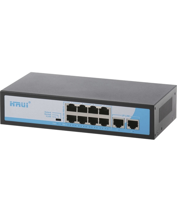 سوئیچ شبکه اچ آر یو آی HRUI مدل PoE گیگ پهنای باند Gbps HR900-AF-82GN