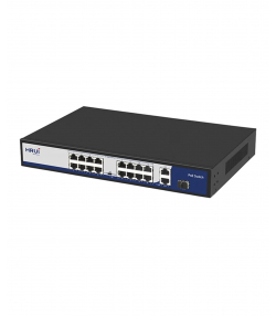 معرفی سوئیچ شبکه اچ آر یو آی HRUI مدل  PoE گیگ پهنای باند Gbps HR901-AF-1621GS-200