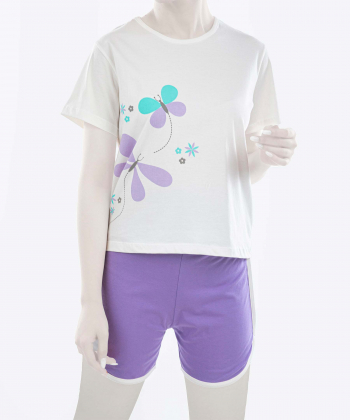 ست تیشرت و شلوارک زنانه مادر Madar مدل تینا MA37P