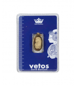 شمش طلا 18 عیار مدل وتوس Vetos مدل ملکه کد NE 5000