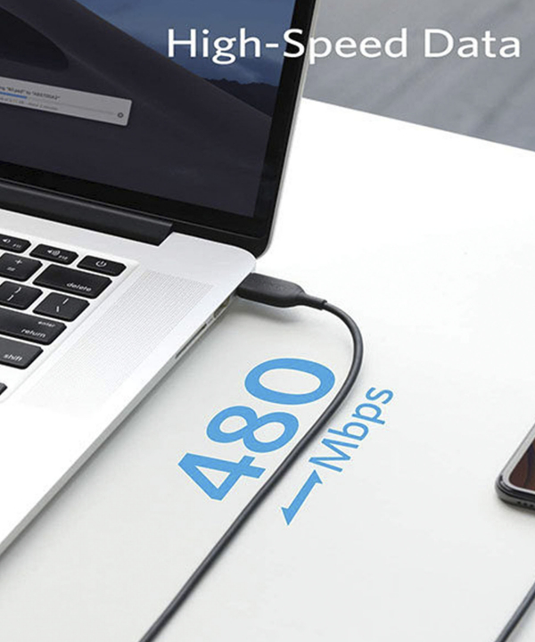 کابل تبدیل USB به Lightening انکر مدل A8813 به طول 1.8 متر