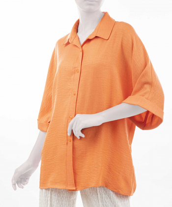 شومیز نخی آستین کوتاه زنانه سه دو مدل 4SW45NW1181