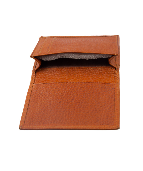 جا کارتی عسلی چرم طبیعی مارال چرم Maral Leather