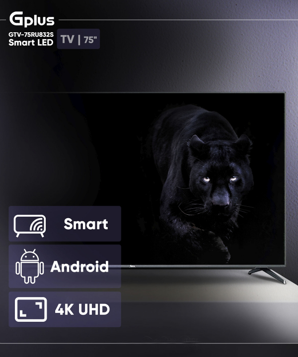 تلویزیون هوشمند جی پلاس مدل GTV-75RU832S سایز 75 اینچ