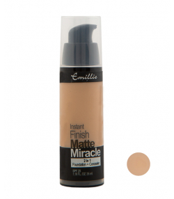کرم پودر پمپی امیلی Emillie مدل Finish Matte Miracle حجم 35 میلی لیتر