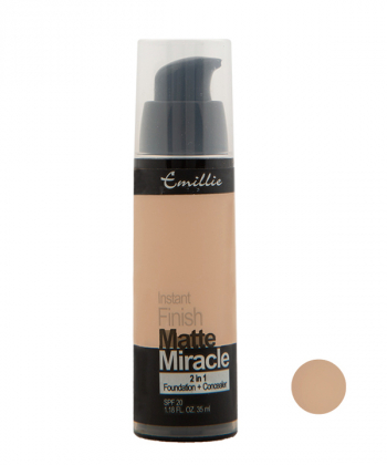 کرم پودر پمپی امیلی Emillie مدل Finish Matte Miracle حجم 35 میلی لیتر