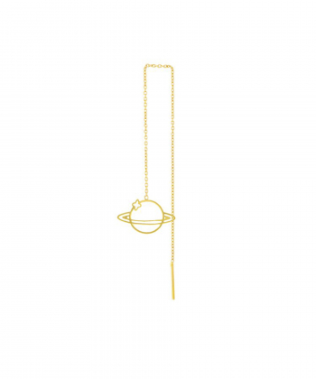 گوشواره بخیه ای سیاره (تک لنگه) میو گلد Mio Gold کد E879