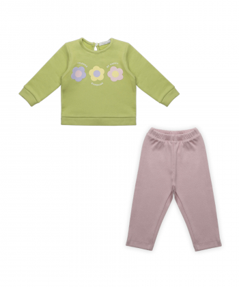 تیشرت و شلوار نوزادی دخترانه فیورلا کد 23521