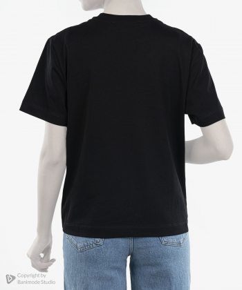 تیشرت آستین کوتاه نخی زنانه جامه پوش آرا مدل 4012013034