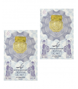 سکه گرمی طلا 18 عیار زر نیک گلد مدل 003 بسته 2 عددی