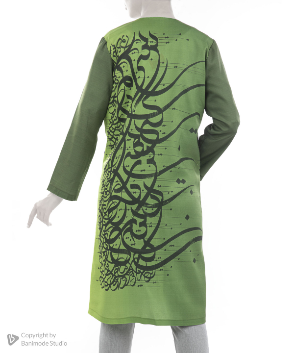 مانتو زنانه قلم فلزی Ghalamfelezi کد MANTOOHAFEZSABZ