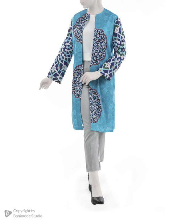 مانتو زنانه قلم فلزی Ghalamfelezi کد MANTOOYAZD