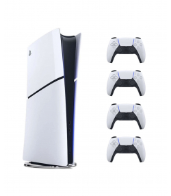 کنسول بازی سونی مدل Playstation 5 Slim digital ظرفیت 1 ترابایت (اروپا) + 3 دسته سفید