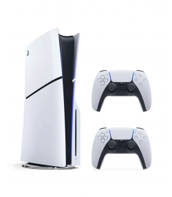 کنسول بازی سونی مدل Playstation 5 Slim Drive ظرفیت 1 ترابایت (آسیا)+ دسته اضافه سفید و پایه شارژ