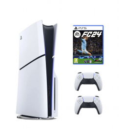 کنسول بازی سونی مدل Playstation 5 Slim Drive ظرفیت 1 ترابایت (آسیا)+ دسته سفید + بازی EA Sports FC 24