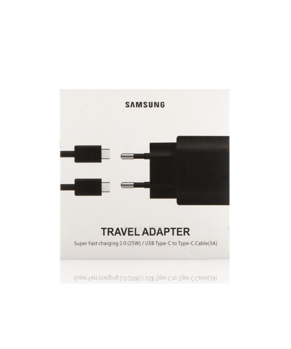 شارژر اصلی سوپرفست 25 وات سامسونگ اروپایی با کابل تایپ سی Samsung Travel Adapter Charging EP-TA800 25W