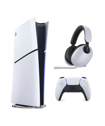 کنسول بازی سونی مدل Playstation 5 Slim digital ظرفیت 1 ترابایت (اروپا) + هدست Sony InZone H7