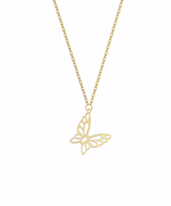 آویز طلا پروانه رقصان روبی Ruby کد 60495