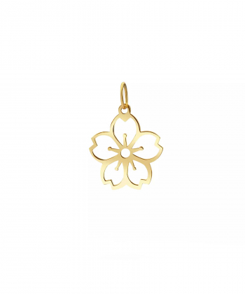 آویز طلا گل بهار روبی Ruby کد 60478