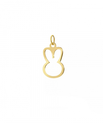 آویز طلا طرح خرگوش روبی Ruby کد 60449