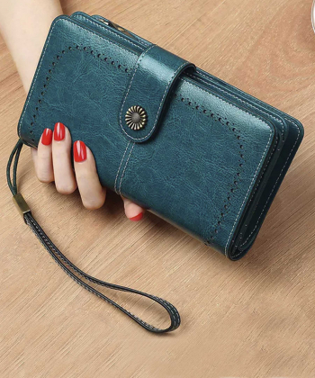 کیف پول چرمی زنانه IOS/Aiguoshi leather Wallet women's new 2046