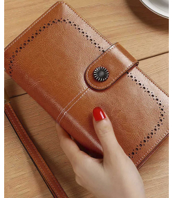 کیف پول چرمی زنانه IOS/Aiguoshi leather Wallet women's new 2046