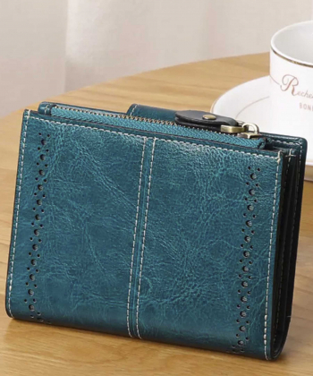 کیف پول زنانه چرمی تاشو IOS/Aiguoshi Cowhide women's folding wallet 2045