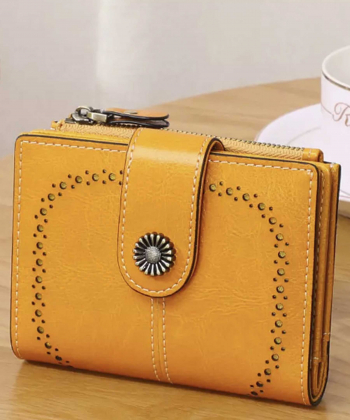 کیف پول زنانه چرمی تاشو IOS/Aiguoshi Cowhide women's folding wallet 2045