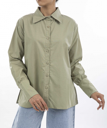 شومیز نخ پنبه آستین بلند زنانه آر ان اس مدل AM-RNS-11272059