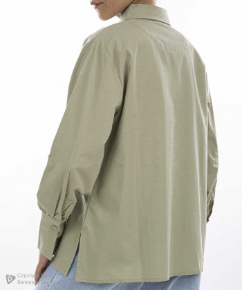 شومیز نخ پنبه آستین بلند زنانه آر ان اس مدل AM-RNS-11272059