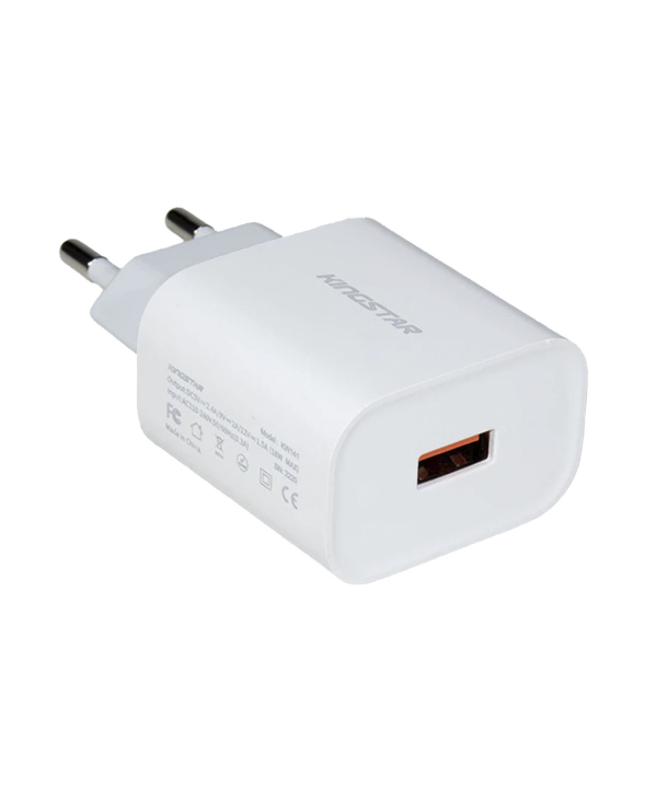 شارژر دیواری 18 وات کینگ استار مدل KW141A همراه کابل microUSB