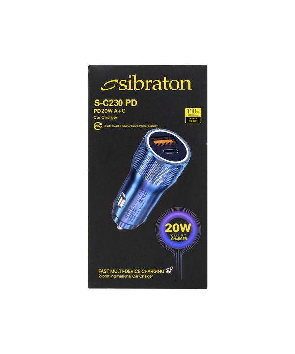 شارژر فندکی سیبراتون مدل S-C230PD