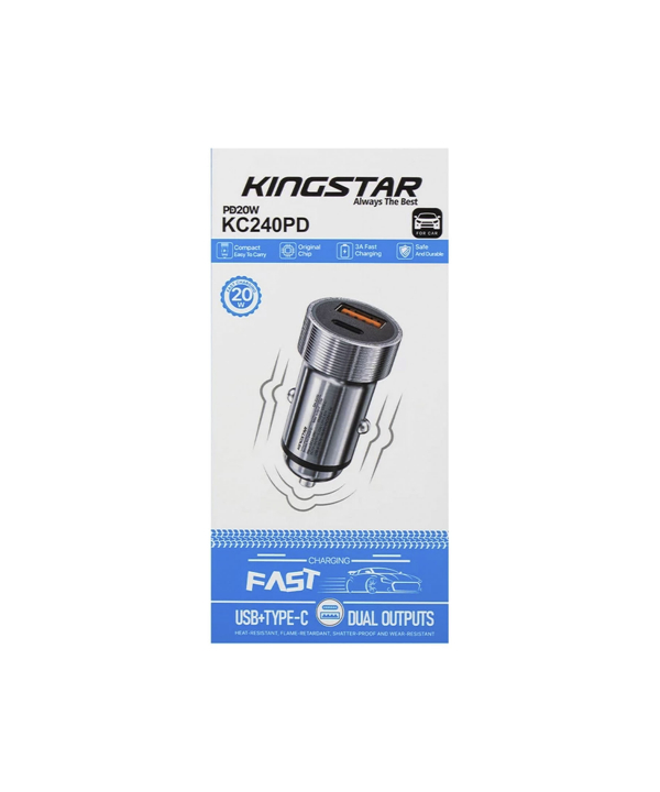 شارژر فندکی کینگ استار مدل KC240PD