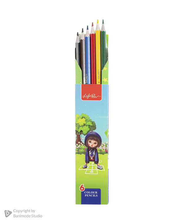مداد رنگی 6 رنگ کلیپس Clips کد K5002