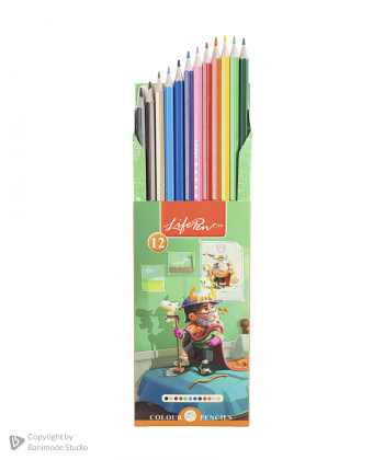 مداد رنگی 12 رنگ کلیپس Clips کد K5003