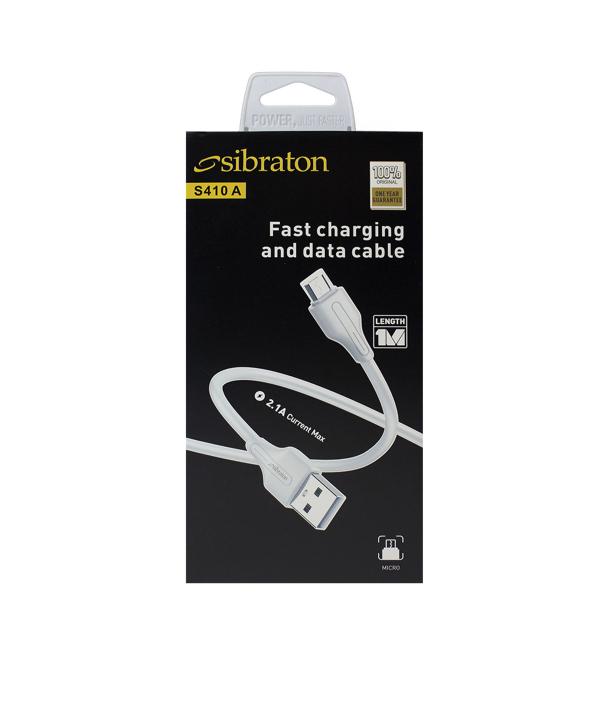 کابل تبدیل USB به microUSB سیبراتون مدل S410A طول 1 متر
