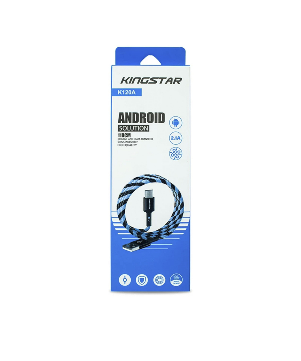 کابل تبدیل USB به microUSB کینگ استار مدل K120A طول 1.1 متر