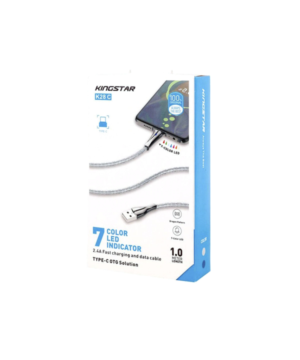 کابل تبدیل USB به USB-C کینگ استار مدل K28C طول 1 متر