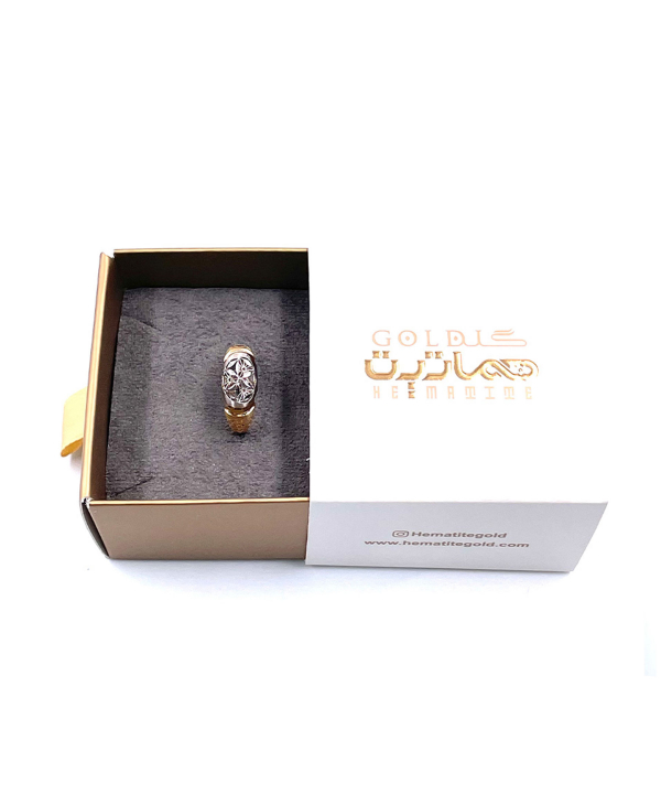 انگشتر زنانه مهنا هماتیت گلد Hematite Gold کد 131928