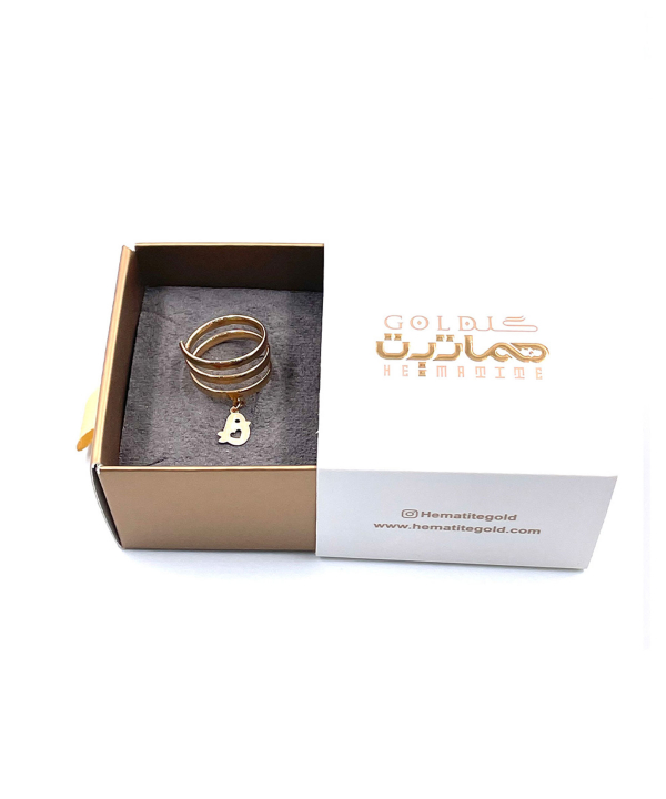 انگشتر زنانه مروا هماتیت گلد Hematite Gold کد 131923