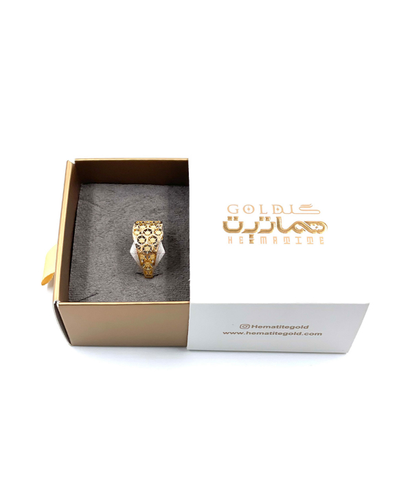 انگشتر زنانه مانلی هماتیت گلد Hematite Gold کد 131919