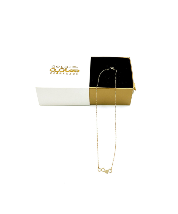گردنبند قلب‌های رقصان هماتیت گلد Hematite Gold کد 131816