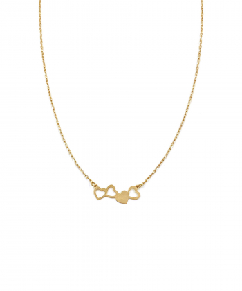 گردنبند قلب های رقصان هماتیت گلد Hematite Gold کد 131816