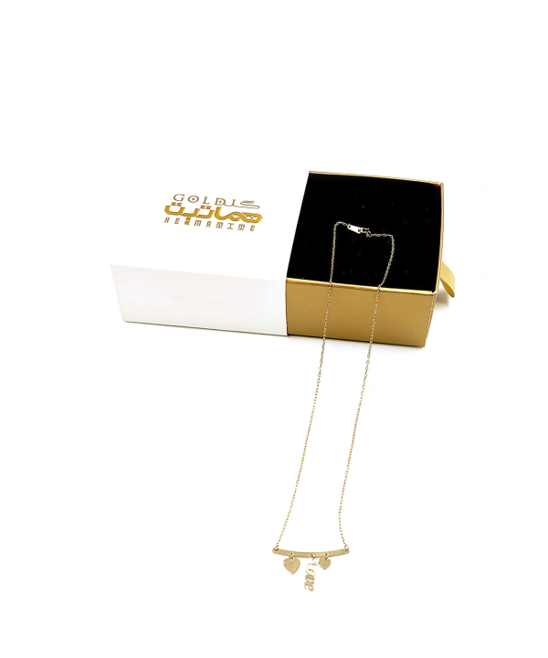 گردنبند love قلب هماتیت گلد Hematite Gold کد 131819