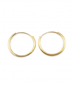 گوشواره حلقه ای سارا هماتیت گلد Hematite Gold کد 130488