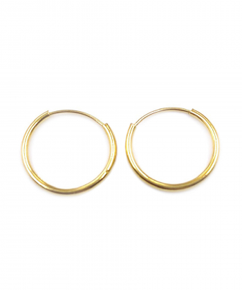 گوشواره حلقه ای سارا هماتیت گلد Hematite Gold کد 130488