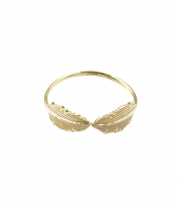 انگشتر برگ مینیمال هماتیت گلد Hematite Gold کد 130524