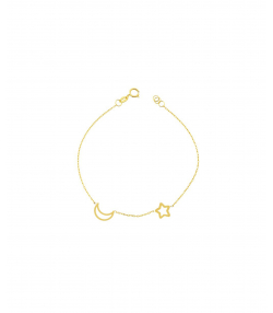 دستبند ماه و ستاره میو گلد Mio Gold کد BR834