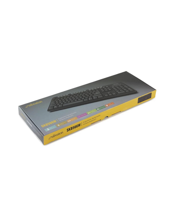 کیبورد بی سیم سیبراتون مدل SKB566W