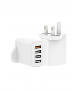 شارژر دیواری 4 پورت یو اس بی 30 وات رسی RECCI RC57U 30W 4 USB PORTS CHARGER